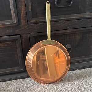 Copral Premium Copper Frying Pan with Brass Handle